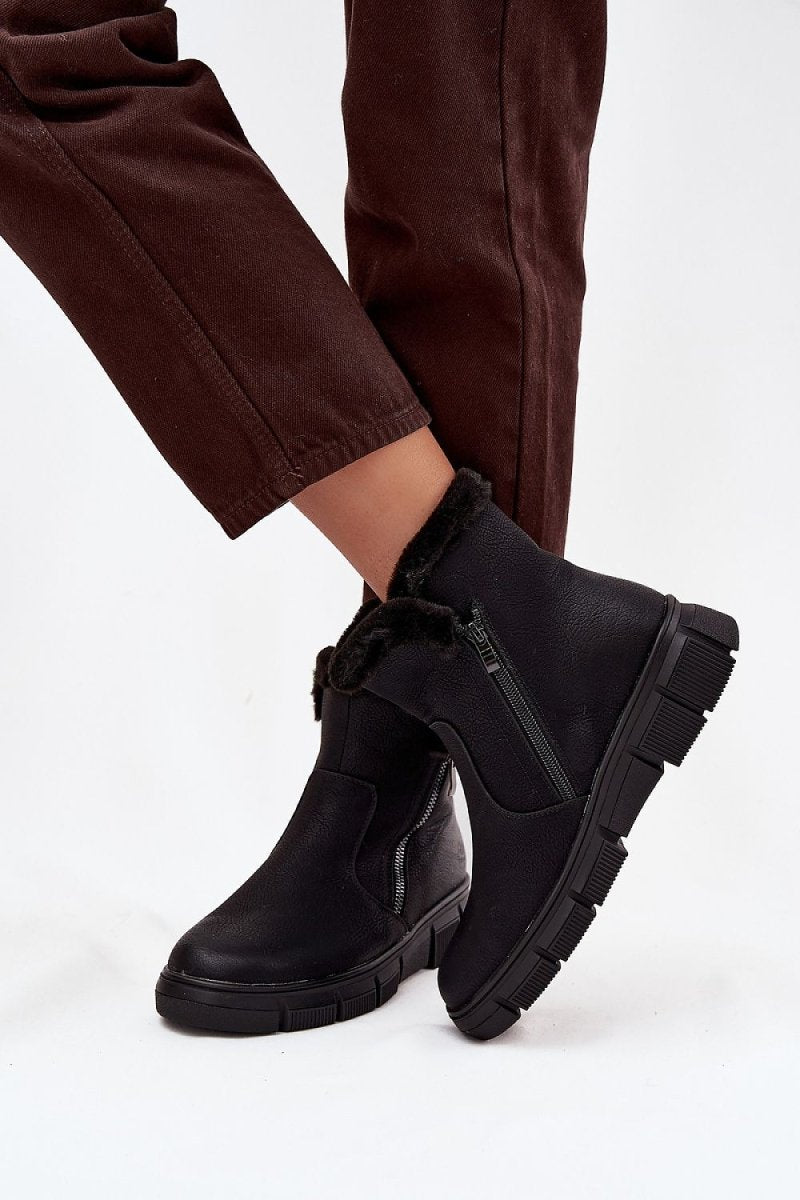 Women's Warm Fur Lined Snow Boots - 