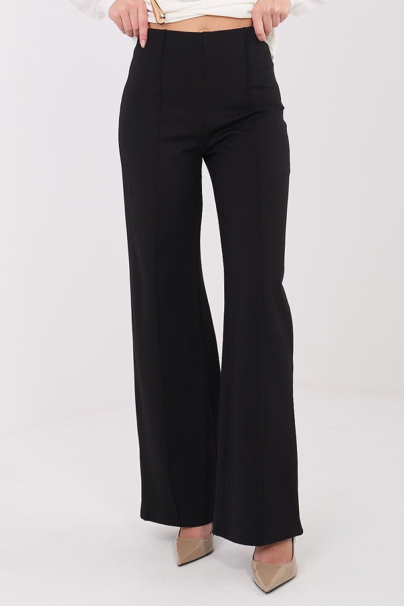 Women's Wide Leg Trousers with High Waist - 