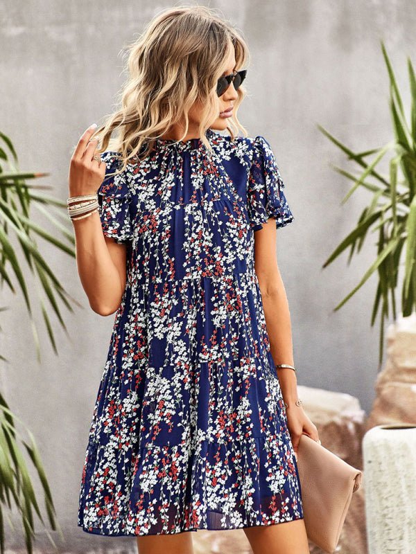 Women's Woven Printed Bohemian Dress - Day Dress