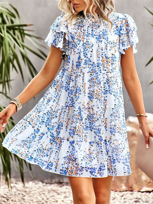 Women's Woven Printed Bohemian Dress - Day Dress