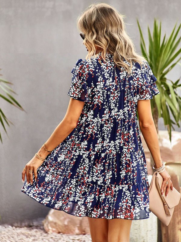 Women's Woven Printed Bohemian Dress - Day Dress