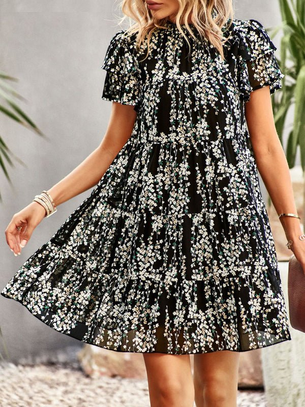 Women's Woven Printed Bohemian Dress - Day Dress