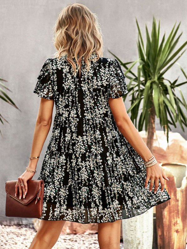 Women's Woven Printed Bohemian Dress - Day Dress