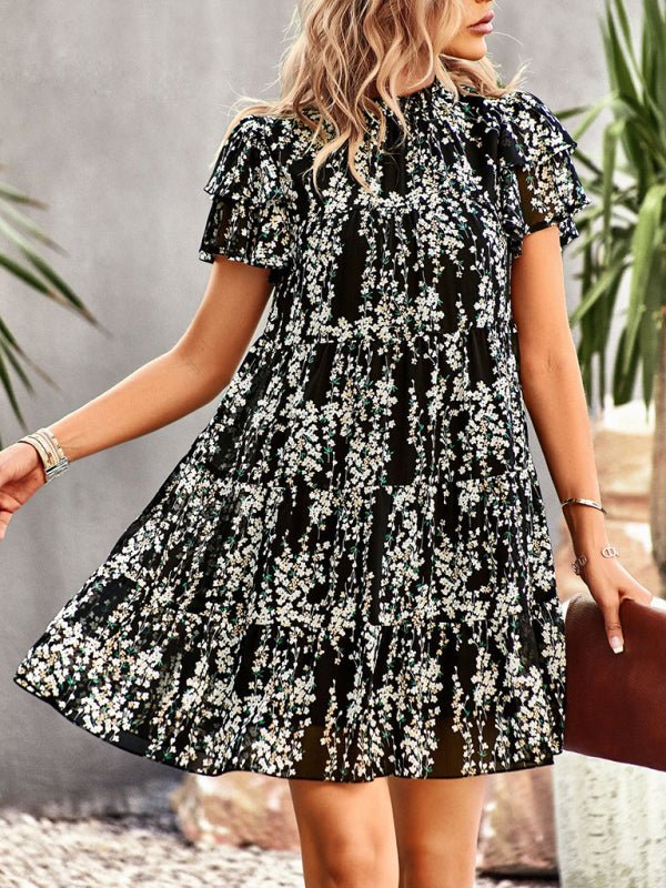 Women's Woven Printed Bohemian Dress - Day Dress