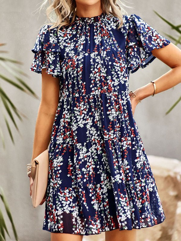 Women's Woven Printed Bohemian Dress - Day Dress