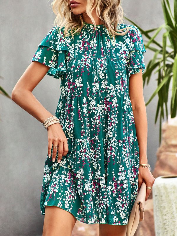 Women's Woven Printed Bohemian Dress - Day Dress