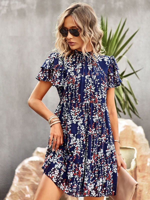 Women's Woven Printed Bohemian Dress - Day Dress