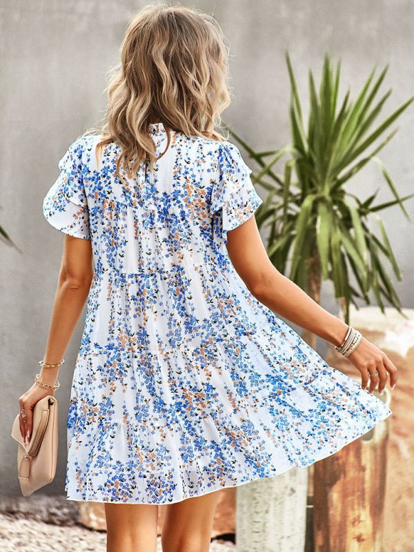 Women's Woven Printed Bohemian Dress - Day Dress