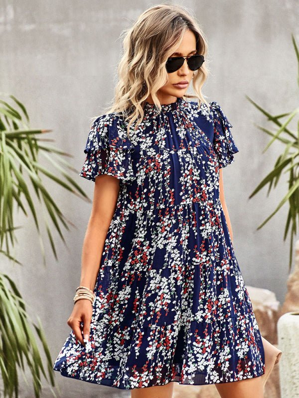 Women's Woven Printed Bohemian Dress - Day Dress