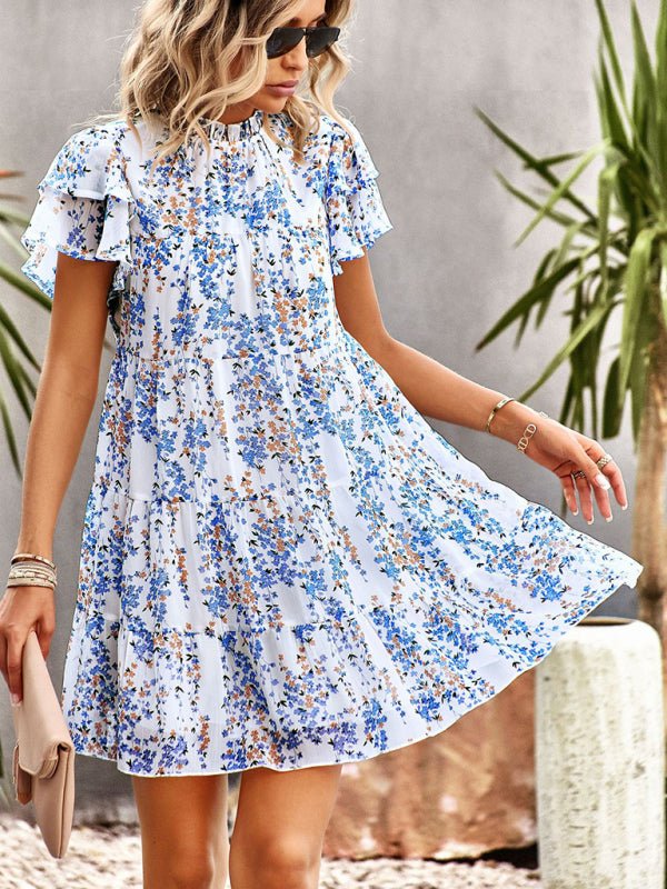 Women's Woven Printed Bohemian Dress - Day Dress