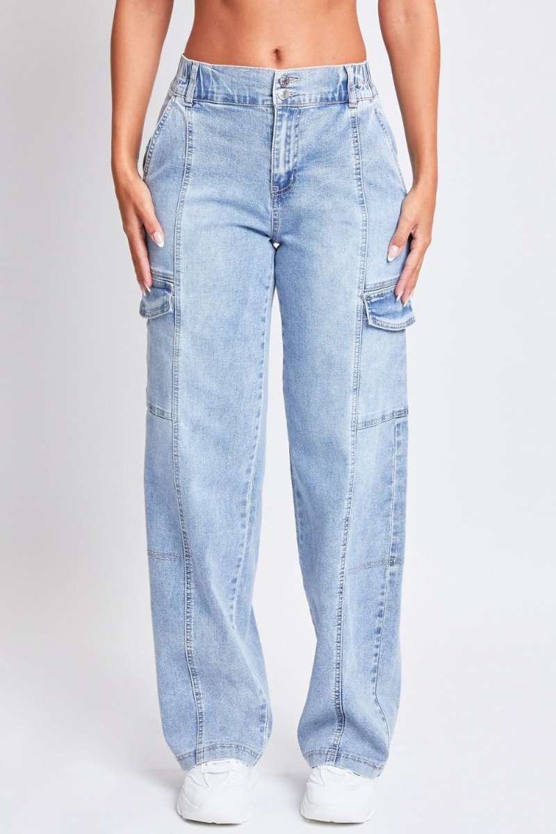 YMI Jeanswear High - Rise Straight Cargo Jeans - Bottoms