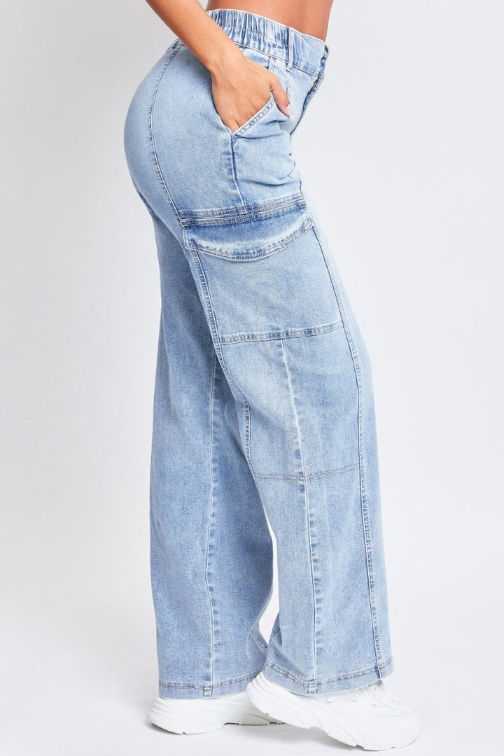 YMI Jeanswear High - Rise Straight Cargo Jeans - Bottoms