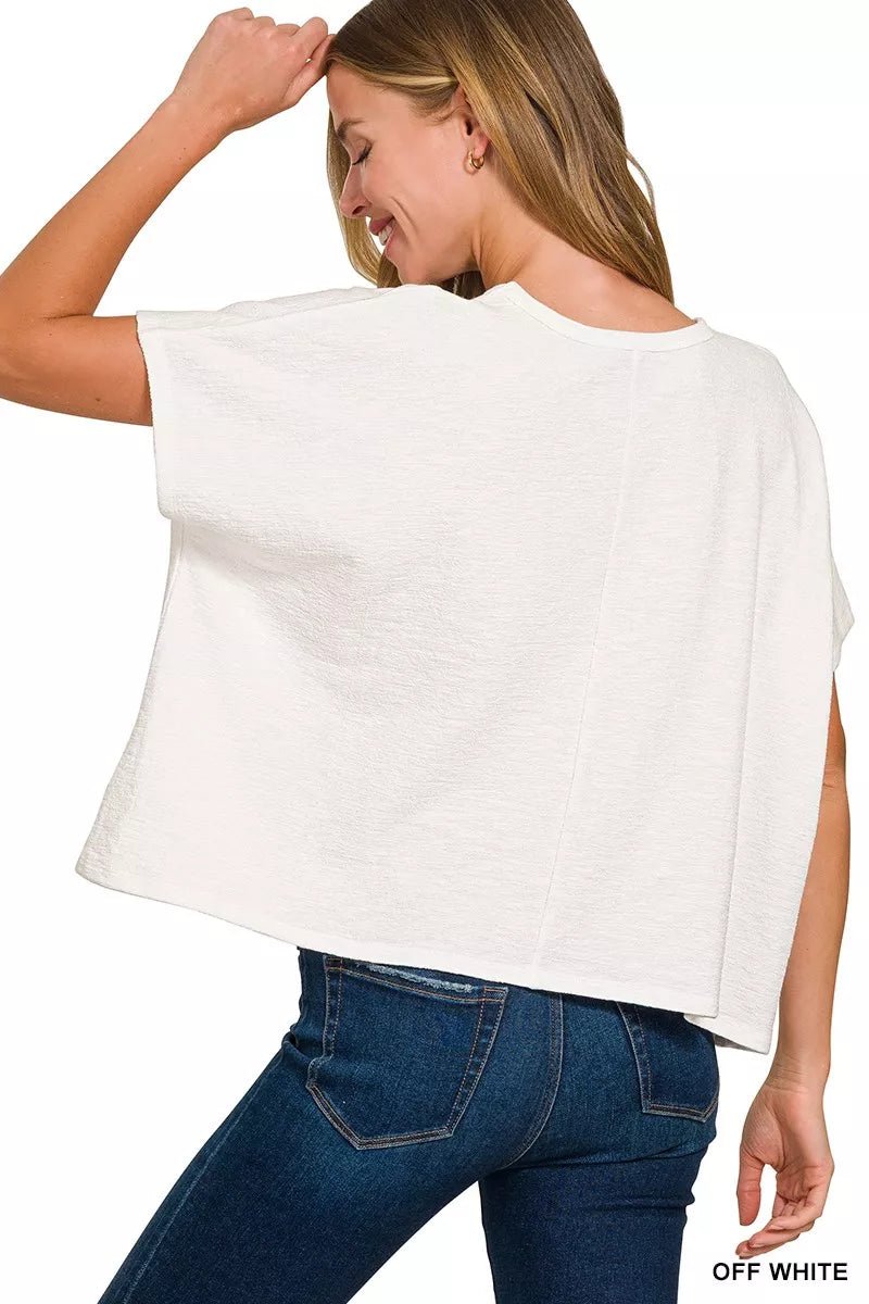 Zenana Cotton Slub Oversized Tee - 