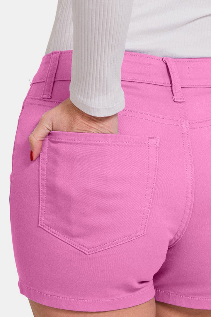Zenana High Waist Denim Shorts - Bottoms