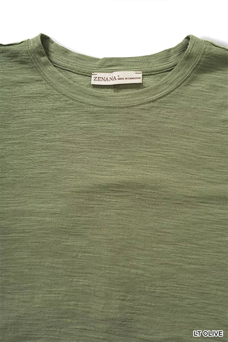 Zenana Slub Short Sleeve Tee - 