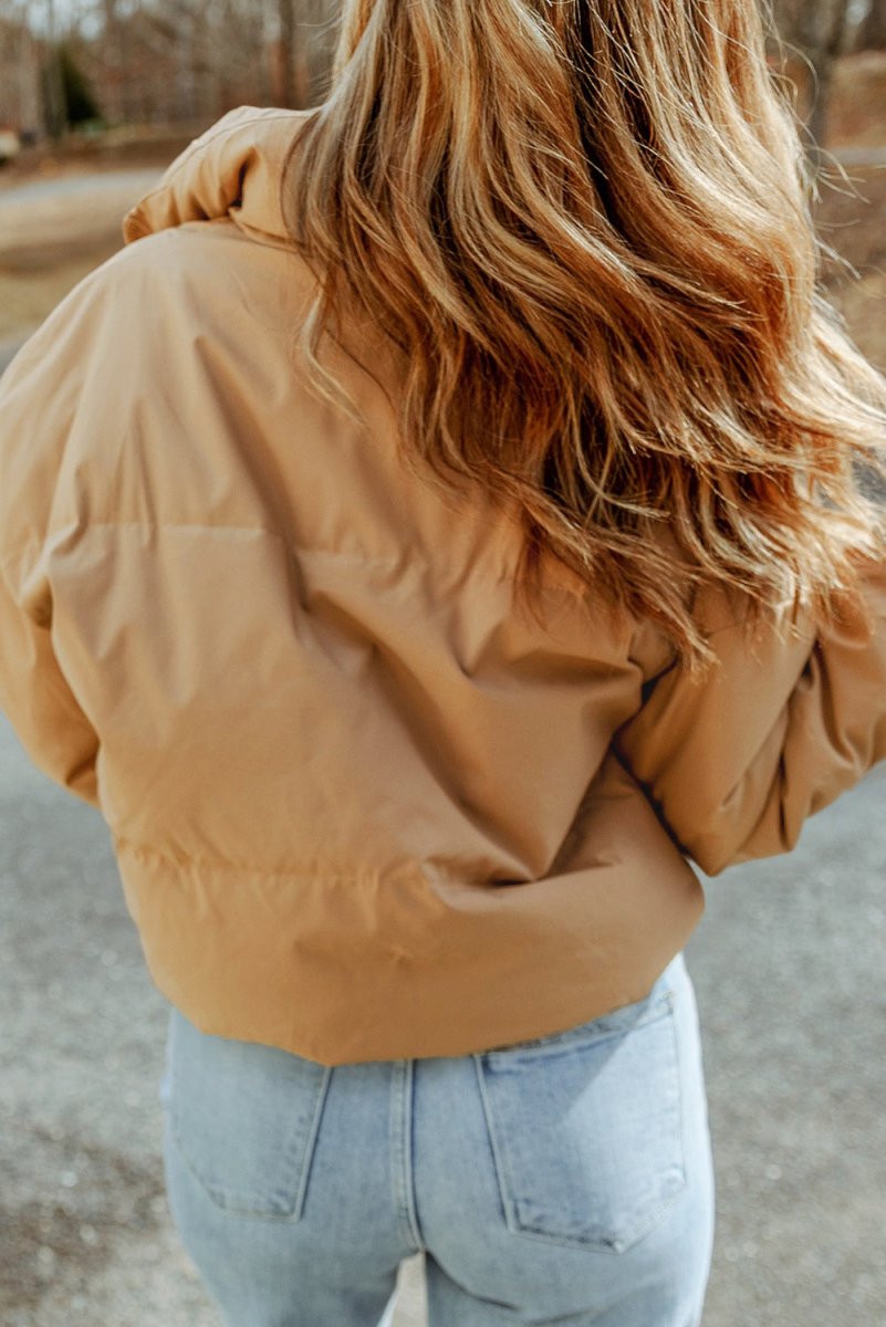 Zip Up Collared Neck Coat with Pockets - Outerwear
