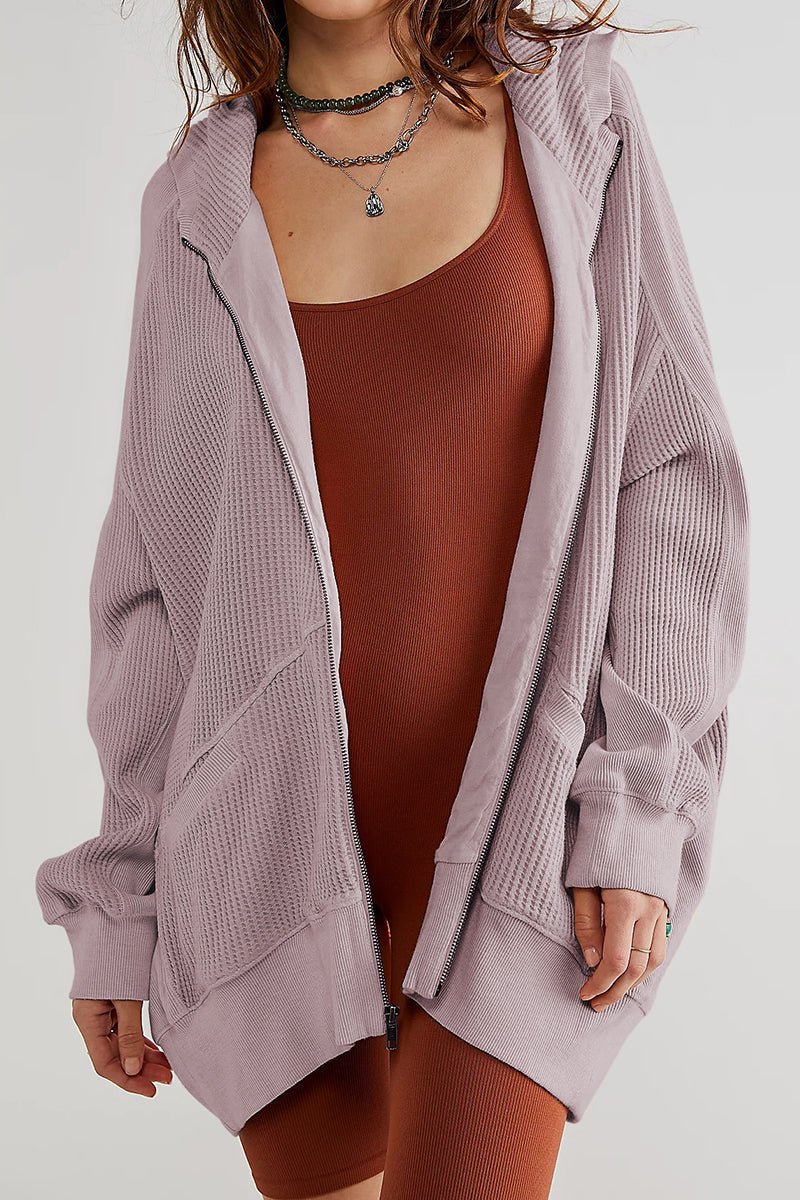 Zip - Up Long Sleeve Jacket - Outerwear