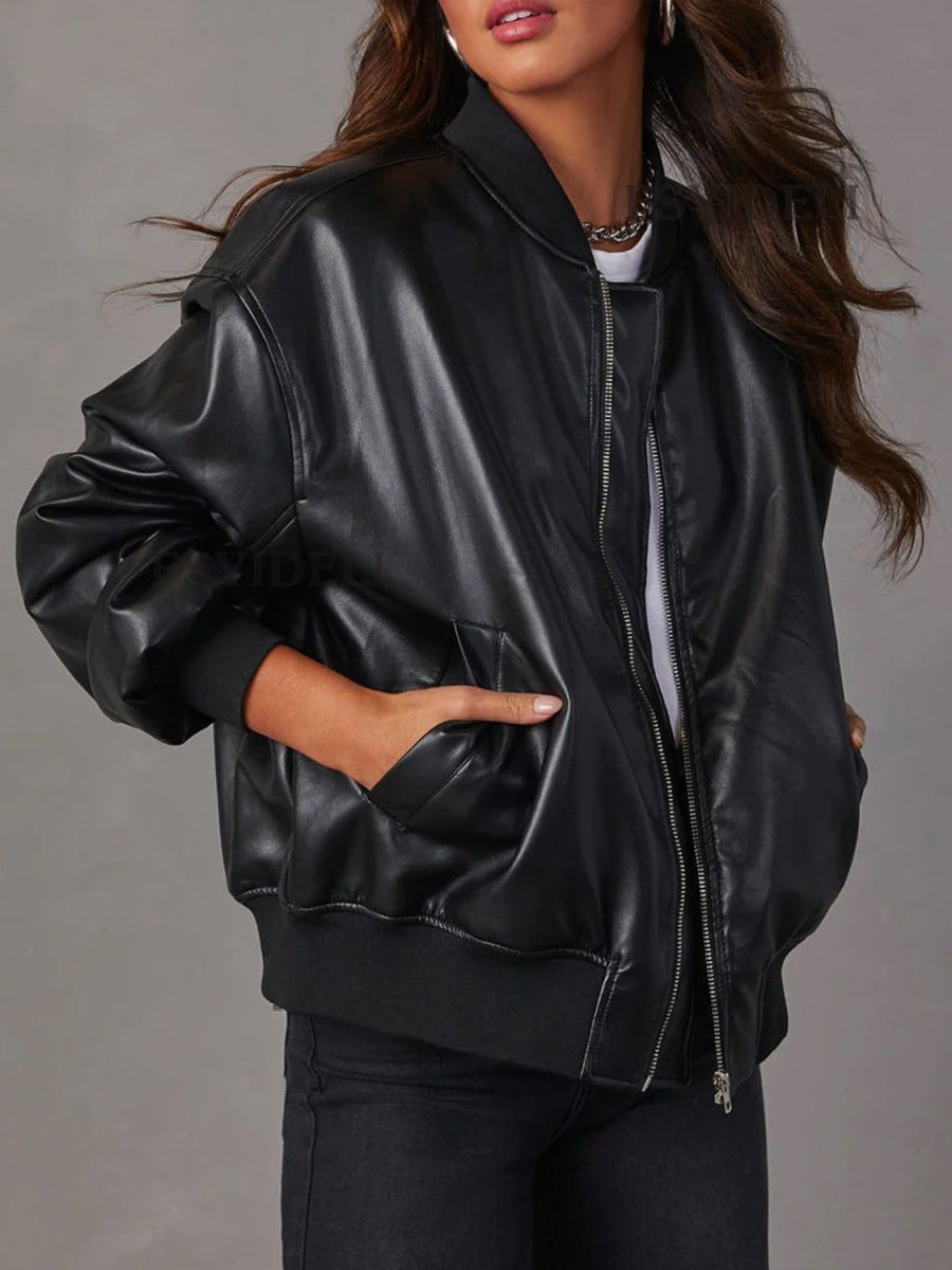Zip Up Long Sleeve Jacket - Outerwear