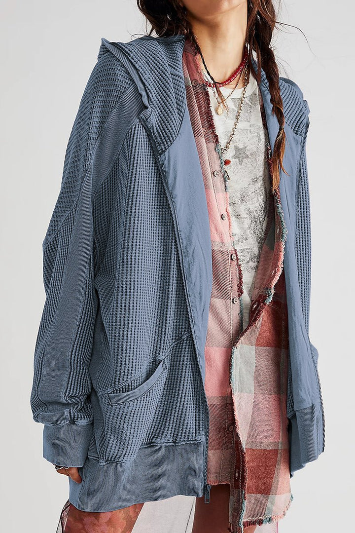 Zip - Up Long Sleeve Jacket - Outerwear