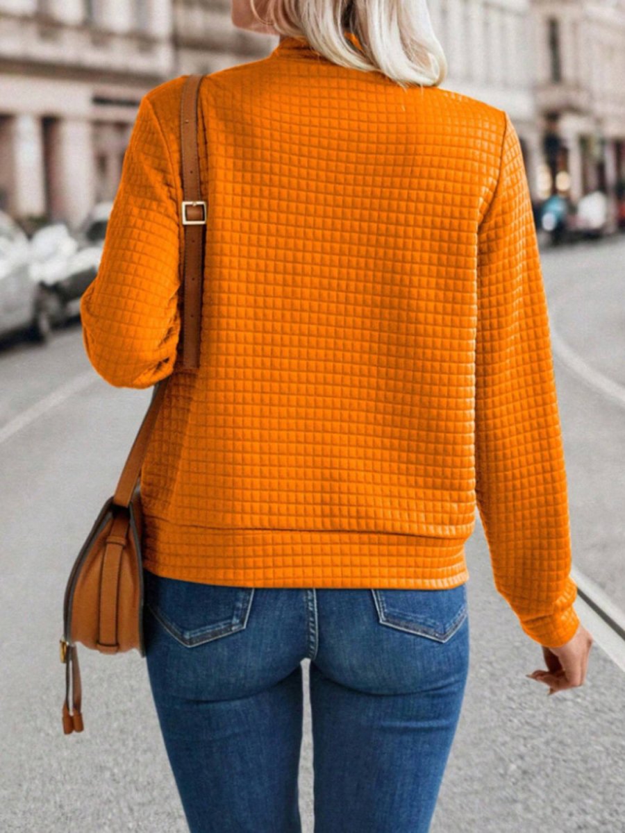 Zip Up Long Sleeve Jacket - Outerwear