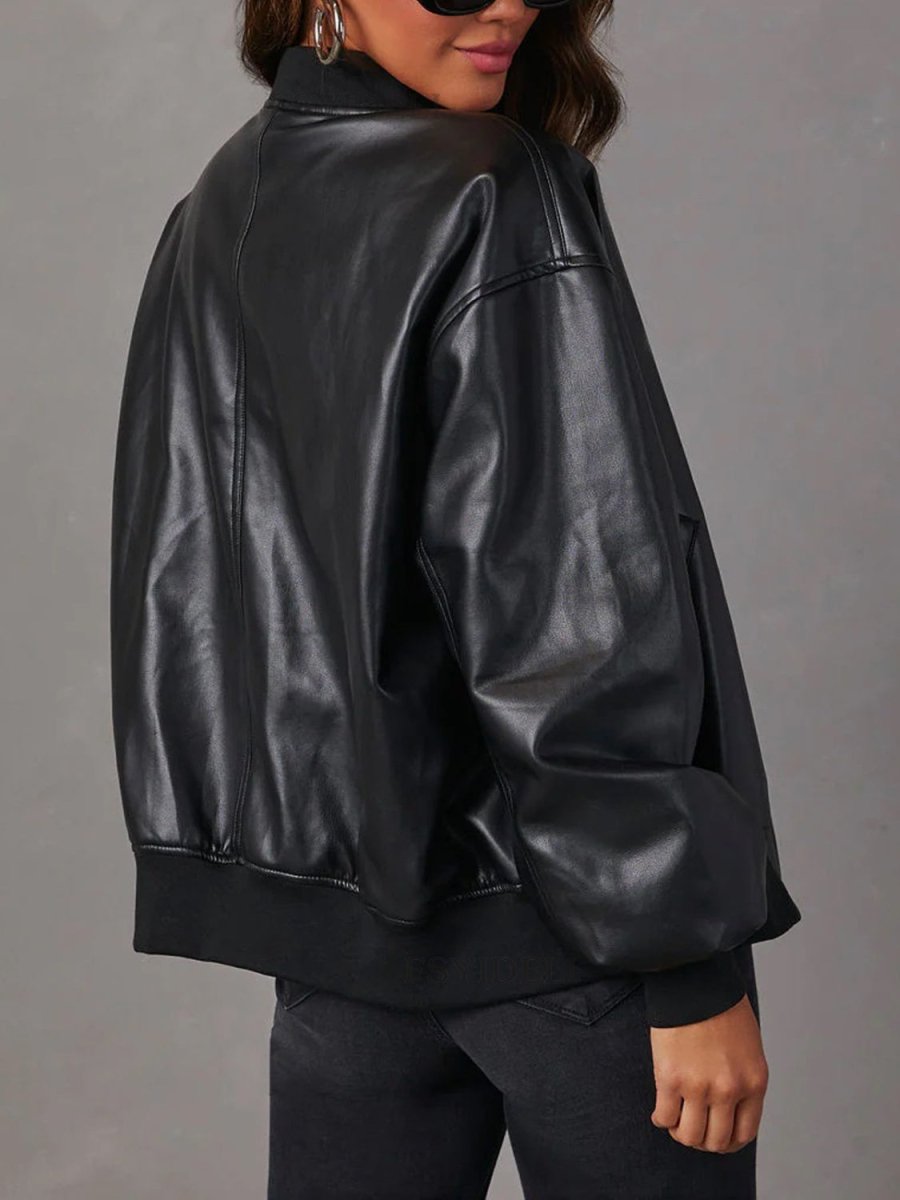 Zip Up Long Sleeve Jacket - Outerwear