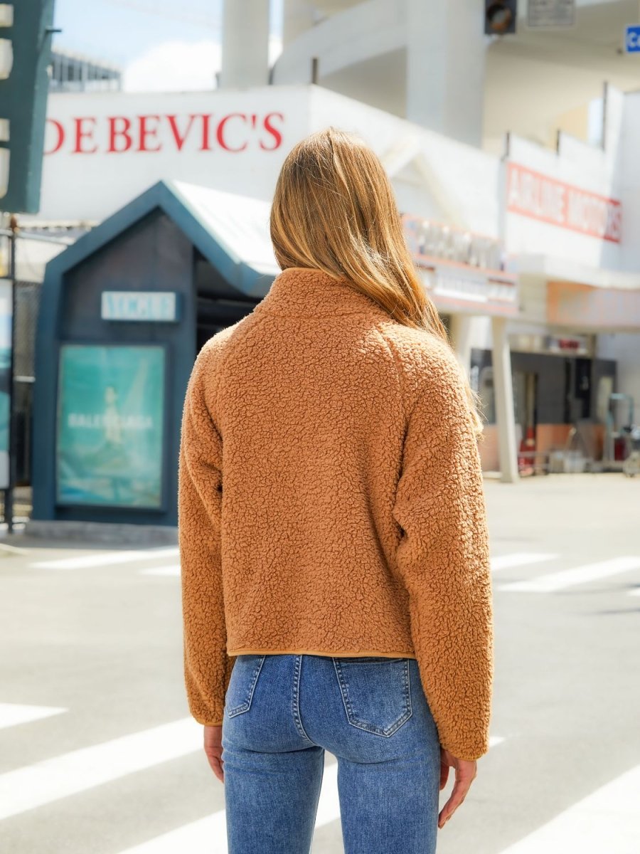 Zip - Up Raglan Sleeve Jacket - Outerwear