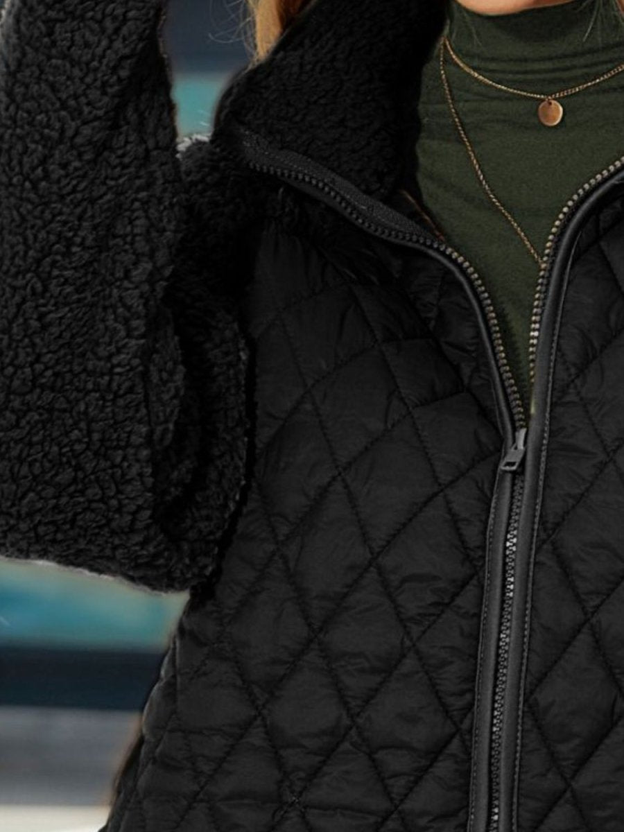 Zip - Up Raglan Sleeve Jacket - Outerwear