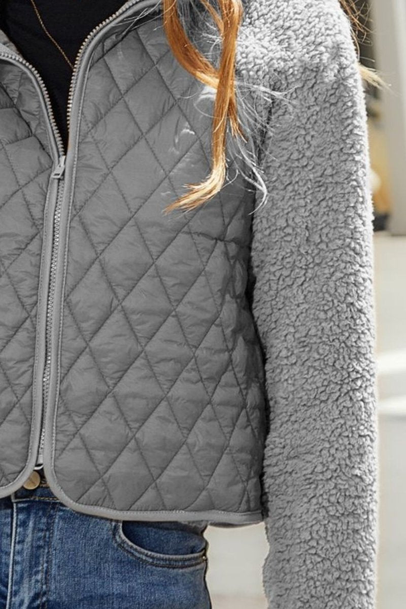 Zip - Up Raglan Sleeve Jacket - Outerwear